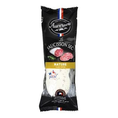 Auvernou Saucisson Sec Nature Qualité Supérieure, 250g