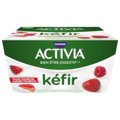 Activia Kéfir fraise, framboise, 4x100g