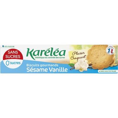 Karéléa Biscuits Sésame Vanille Sans Sucres, 132g