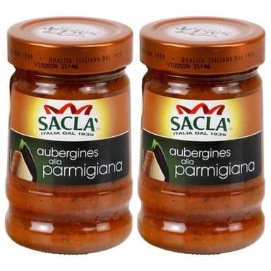 Sacla Sauce Aubergines alla Parmigiana, Lot de 2x190g