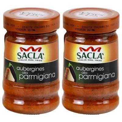 Sacla Sauce Aubergines alla Parmigiana, Lot de 2x190g