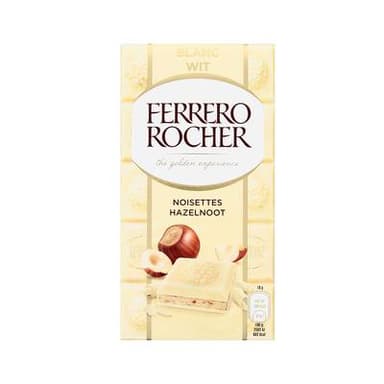 Ferrero Tablette de chocolat blanc aux noisettes, 90g