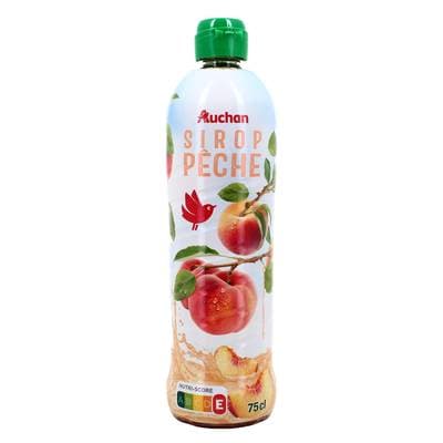 Auchan Sirop pêche, 75cl