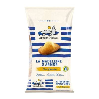 Armor Délices La madeleine d'Armor pur beurre x13 sachets individuels, 430g