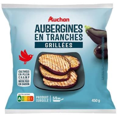 Auchan Aubergines grillées en tranches, 450g