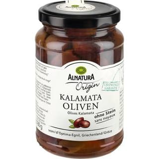 Alnatura Olives vertes de Kalamata dénoyautées bio, 180g