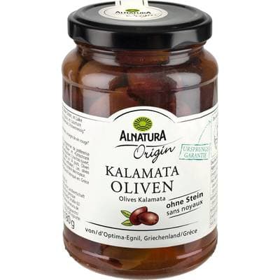 Alnatura Olives vertes de Kalamata dénoyautées bio, 180g