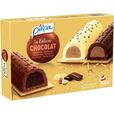 Pilpa 6 Bûchettes tout chocolat, Boite de 360g