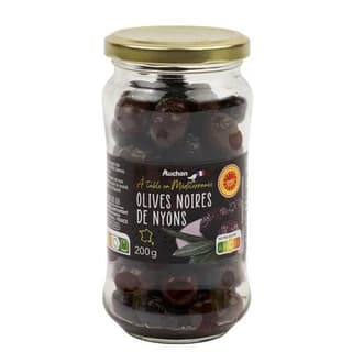 Auchan Terroir Olives noires de Nyons AOP, 200g