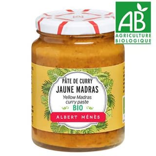 Albert Ménès Pâte de Curry Jaune de Madras Bio, 85g