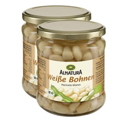 Alnatura Haricots blancs bio, Lot de 2x330g
