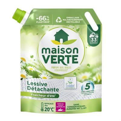 Maison Verte - Lessive eco pack détachante Fraîcheur d'été 33 lavages