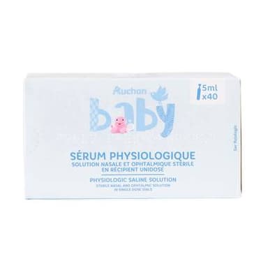 Auchan Baby Sérum physiologique, 40 x 5ml