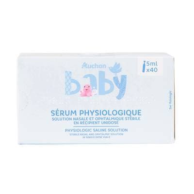 Auchan Baby Sérum physiologique, 40 x 5ml