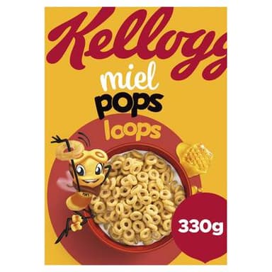 Kellogg's Céréales Miel Pops Loops, 330g