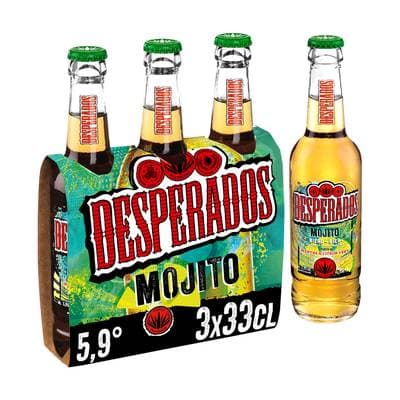 Desperados Bière aromatisée Mojito 5,9°, 3x33cl