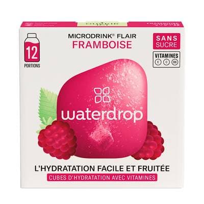 Waterdrop Cubes d'hydratation saveur framboise - 12 cubes, 25g
