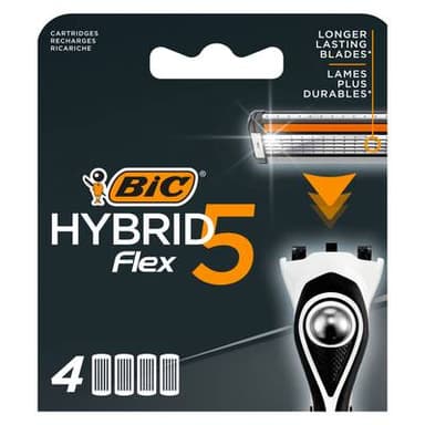 Bic Lame de rasoir homme flex 5 hybrid, 4 lames