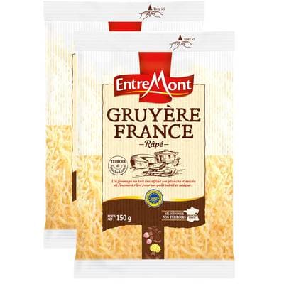 Entremont Gruyère râpé au lait cru, Lot de 2x150g