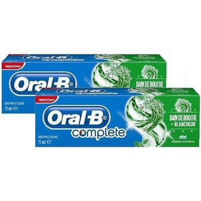 2050000274985 - Oral B - Dentifrice Complet Bain de bouche + Blancheur