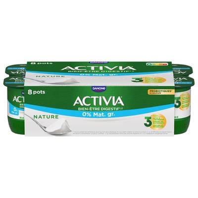 Activia Yaourt nature bifidus 0%, 8x125g