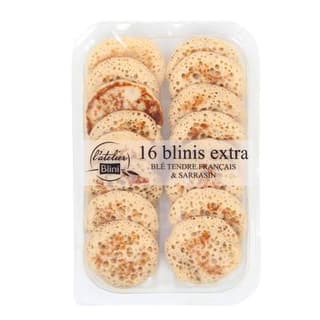 Atelier Blini Blinis Extra - Sarrasin & Blé Tendre, 16 blinis - 135g