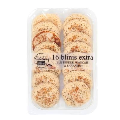 Atelier Blini Blinis Extra - Sarrasin & Blé Tendre, 16 blinis - 135g