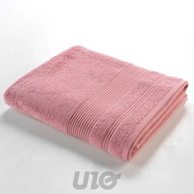 Douceur D Interieur Drap de bain épongue unie rose, 90 x 150 cm 1 drap de bain