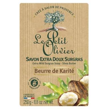 Le petit Olivier Savon Solide Corps Extra Doux Surgras Karité, 250g