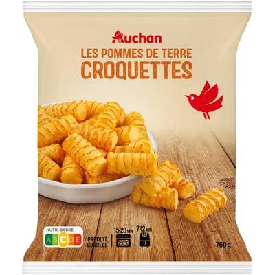 Auchan Croquettes de pommes de terre, 750g