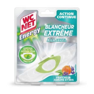 WC net Bloc WC blancheur extrême à la javel fraîcheur agrume et iris, 1 bloc wc