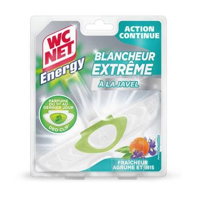 WC net Bloc WC blancheur extrême à la javel fraîcheur agrume et iris, 1 bloc wc