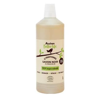 Auchan Better Life Savon noir liquide à l'huile de lin, 1L