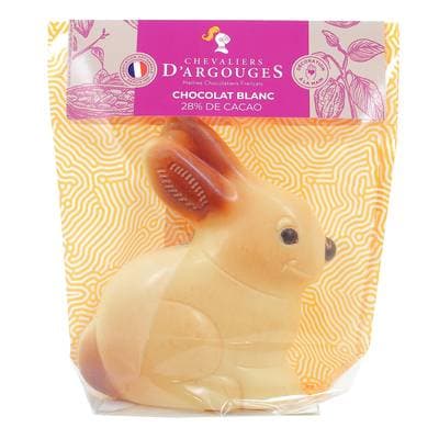 Les Chevaliers d'Argouges Moulage Lapin au Chocolat Blanc, 115g