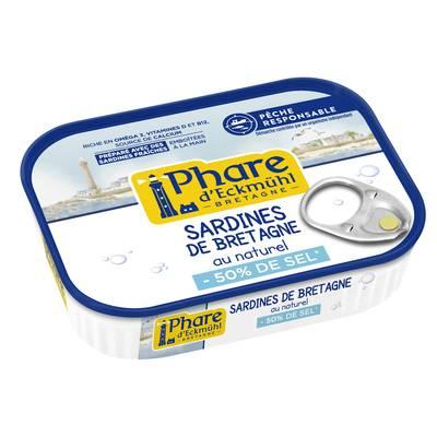 Phare d'Eckmuhl - Sardines de Bretagne au naturel -50% de sel