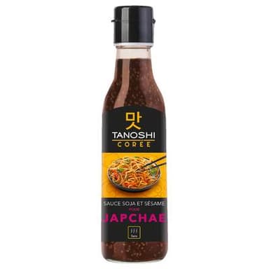 Tanoshi - Corée Sauce Japchae Soja et Sésame, 225ml