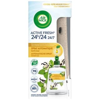 Air Wick Désodorisant automatique sans gaz Active Fresh Vanille & Chevrefeuil, 1 pièces