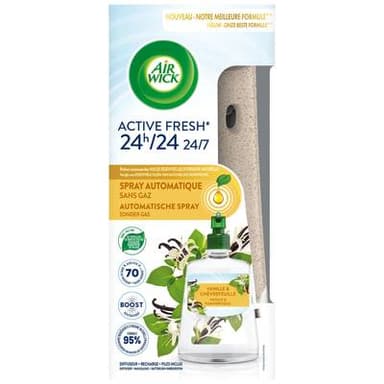 Air Wick Désodorisant automatique sans gaz Active Fresh Vanille & Chevrefeuil, 1 pièces