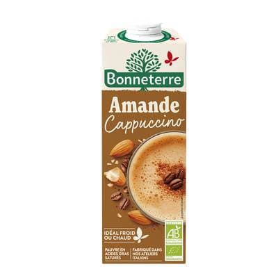 Bonneterre Boisson Amande Cappuccino bio 100% végétal, 1L