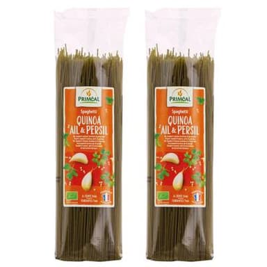 Priméal Spaghetti Quinoa Ail et Persil, Bio, Lot de 2x500g