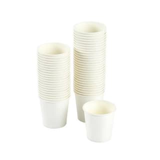 Homea Gobelet expresso carton 12cl blanc, 50 gobelets