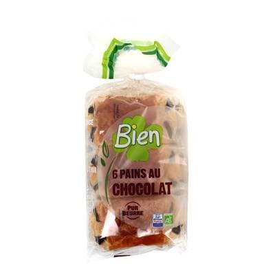 Bien Pain au Chocolat Bio, 6x45g