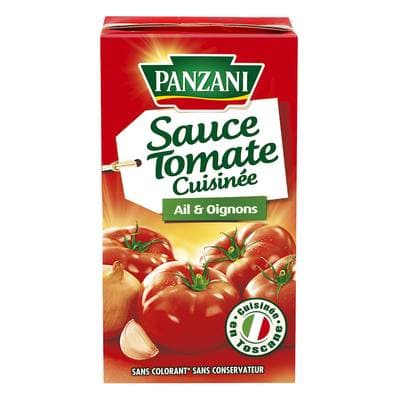 Panzani Sauce tomate cuisinée Ail et oignons, 500g