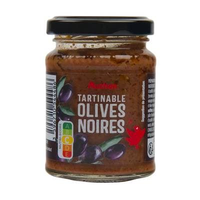 Auchan Tartinable d'Olives noires, 90g