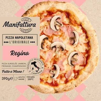 MANIFATTURA Pizza Regina Mozzarella Jambon Cuit, 390g
