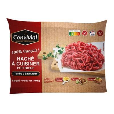 Convivial Haché pur boeuf VBF 15%mg, 400g