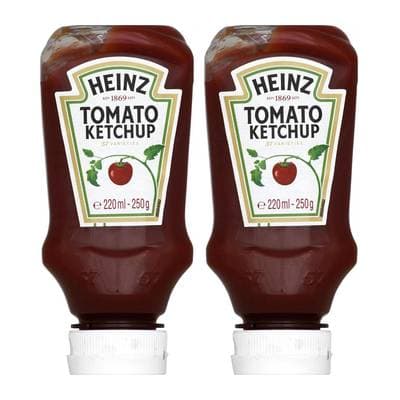 Heinz Tomato Ketchup en flacon, Lot de 2x250g
