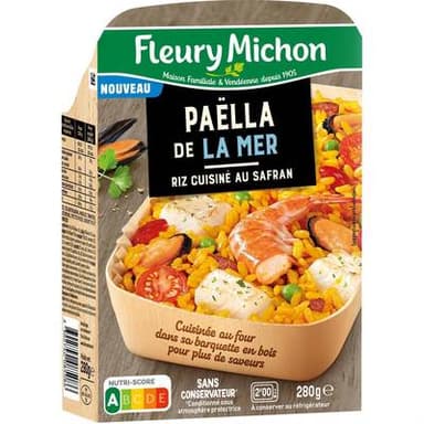 Fleury Michon Paella de la Mer Riz Cuisiné au Safran, 280g