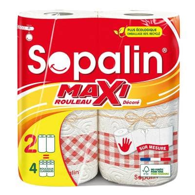 Sopalin Essuie-tout décoré sur mesure, 2  rouleaux