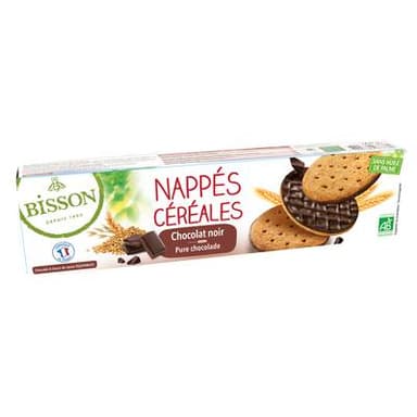 Bisson Nappés chocolat noir céréales bio, 240g